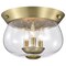 Nuvo Boliver 3-Light Flush Mount Vintage Brass Clear Seeded Glass 60/7807 - alternate 5